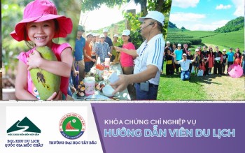 Thông báo về việc mở lớp đào tạo Hướng dẫn viên miễn phí tại Mộc Châu, Vân Hồ