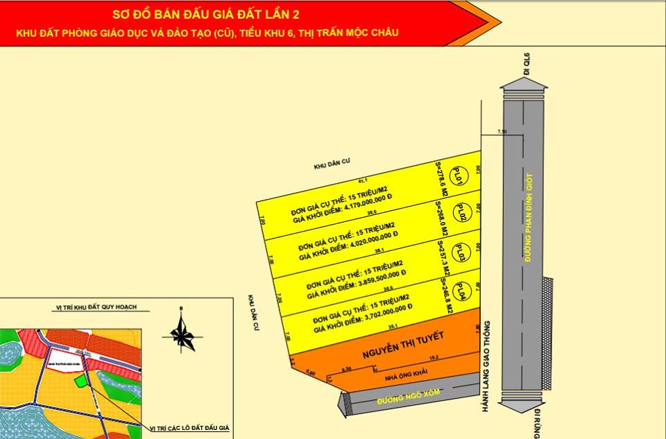 Đấu giá đất tại Mộc Châu