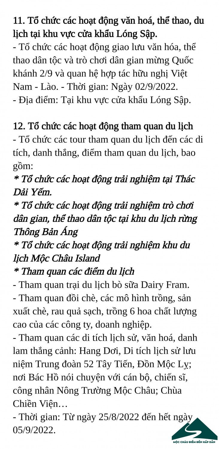 chương trình ngày hội các dân tộc mộc châu